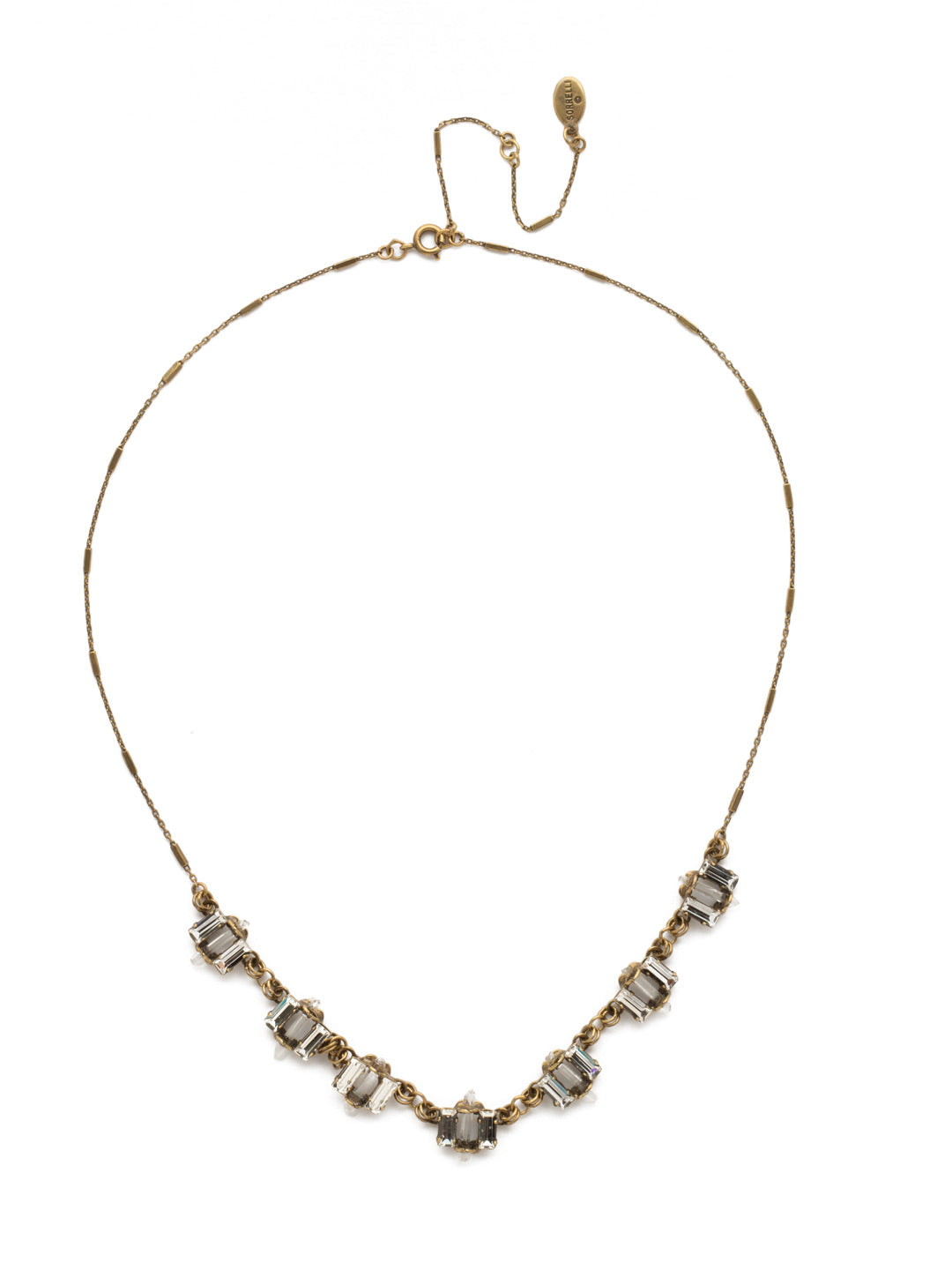 Maida Tennis Necklace - NDW34AGCRY - <p>A classic Sorrelli style to make a statement or wear everyday. From Sorrelli's Crystal collection in our Antique Gold-tone finish.</p>
