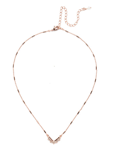 Jagged Pendant Necklace - NDW9RGCRY - <p>A small crystal-enveloped chevron combines with ball chain in this simple look. From Sorrelli's Crystal collection in our Rose Gold-tone finish.</p>