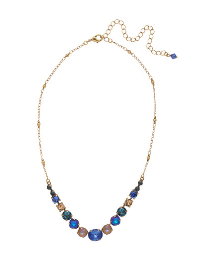 Jules Tennis Necklace - NDZ45AGVBN - <p>Simple with a dash of sparkle. The Jules Tennis Necklace is perfect for a layered look or to be worn alone. From Sorrelli's Venice Blue collection in our Antique Gold-tone finish.</p>
