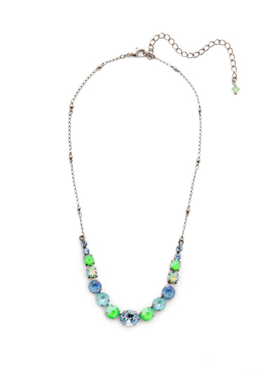 Jules Tennis Necklace - NDZ45ASBWB - <p>Simple with a dash of sparkle. The Jules Tennis Necklace is perfect for a layered look or to be worn alone. From Sorrelli's Bluewater Breeze collection in our Antique Silver-tone finish.</p>