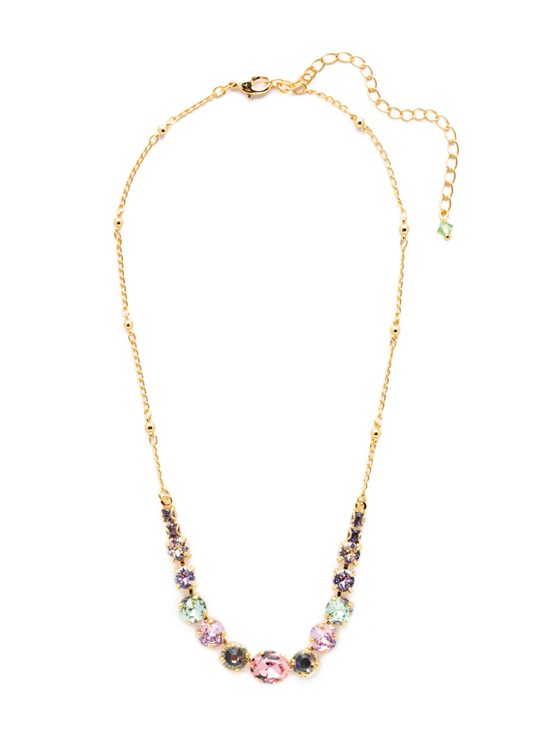 Jules Tennis Necklace - NDZ45BGSPR - <p>Simple with a dash of sparkle. The Jules Tennis Necklace is perfect for a layered look or to be worn alone. From Sorrelli's Spring Rain collection in our Bright Gold-tone finish.</p>