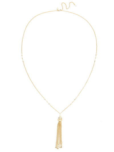 Eliza Long Strand Necklace Long Necklace - NEA31BGPLP - <p>A delicate long strand necklace with lots of length. At the end of its 36 inch chain sits a soft, free moving tassel pendant. Add just the right amount of glam to your look with the Eliza necklace. From Sorrelli's Polished Pearl collection in our Bright Gold-tone finish.</p>