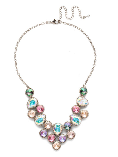 Armina Necklace Statement Necklace - NEA43ASGAZ - <p>Bubbly and beautiful! This absolutely stunning bib necklace features round and pear shaped crystals arranged together in a symmetrical yet free flowing design. From Sorrelli's Stargazer collection in our Antique Silver-tone finish.</p>