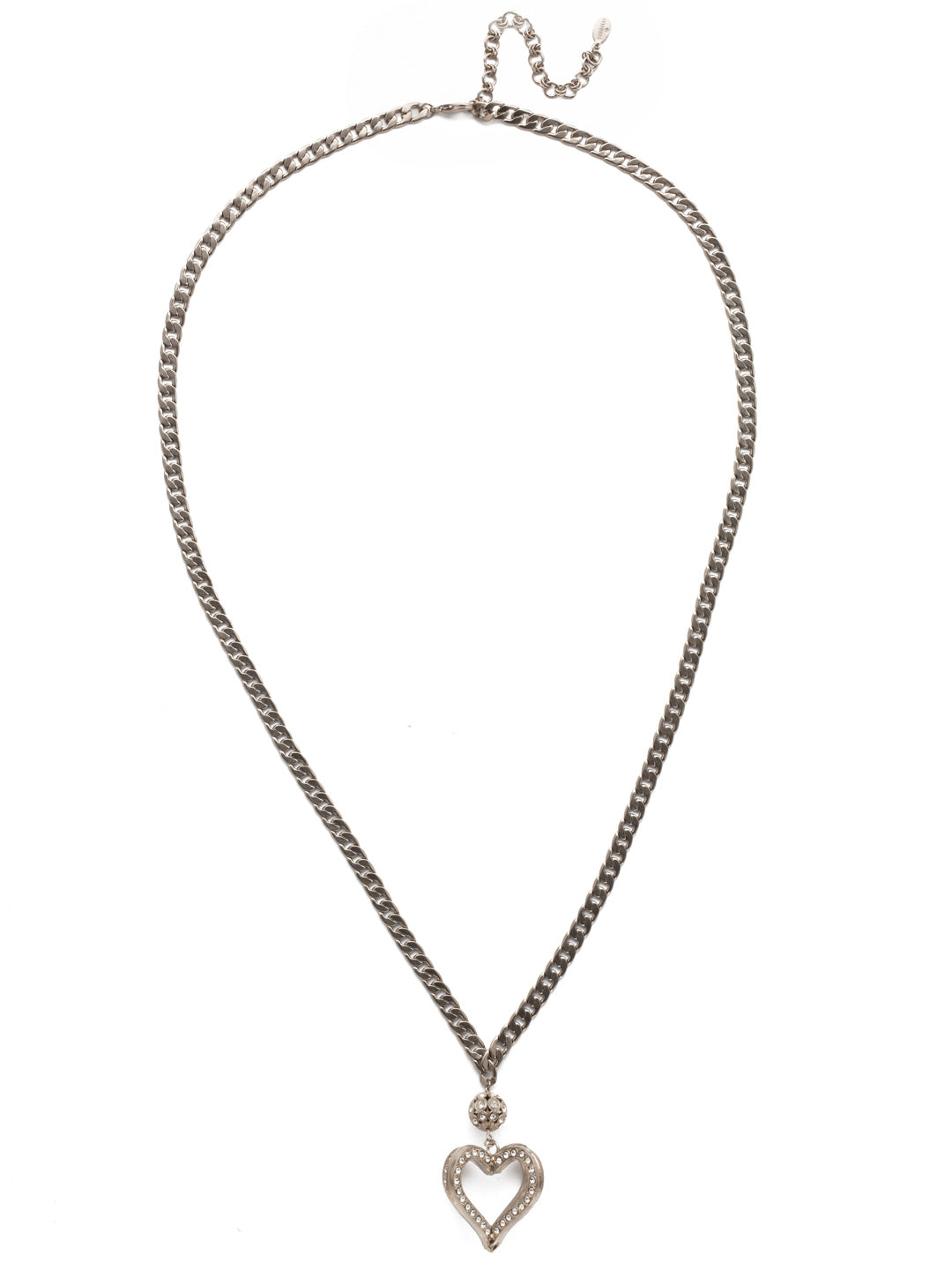 Adelynn Long Strand Necklace - NEC21ASPLP - <p>Layered to perfection! Get the look of three line necklaces in one. This long strand features a strands of darling hearts, pearls, crystals and more. Full of dainty details and sparkle galore. From Sorrelli's Polished Pearl collection in our Antique Silver-tone finish.</p>