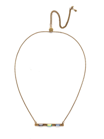 Arden Classic Necklace - NEF29AGGOT - If you need a piece that is easy and chic that can go with any outfit look no further. This bar necklace can be easily adjusted to your desired length and adds just the right amount of shine to your day. From Sorrelli's Game of Jewel Tones collection in our Antique Gold-tone finish.