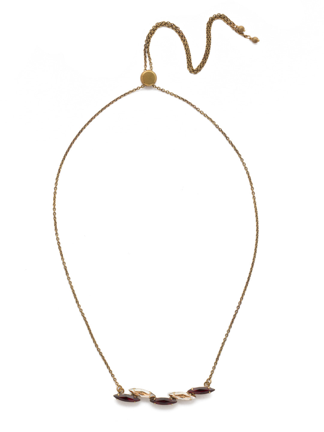 Cersei Tennis Necklace - NEF44AGMMA - A delicate chain is held together by a line of dancing gems that adjusts to suit your neckline. This is a great layering piece that can compliment a variety of necklaces from statement to pendant.