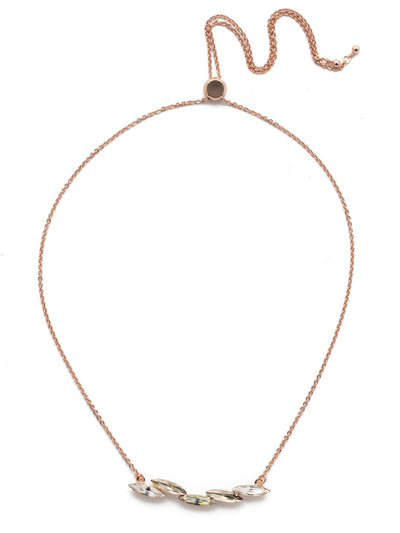 Cersei Tennis Necklace - NEF44RGROG - <p>A delicate chain is held together by a line of dancing gems that adjusts to suit your neckline. This is a great layering piece that can compliment a variety of necklaces from statement to pendant. From Sorrelli's Rose Garden  collection in our Rose Gold-tone finish.</p>