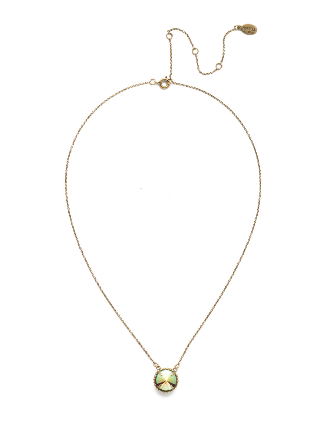 Soleil Pendant Necklace - NEF48AGGOT - You'll definitely take a shine to this brilliant pendant necklace, this perfect piece is sure to be the center of attention in your own unique look. From Sorrelli's Game of Jewel Tones collection in our Antique Gold-tone finish.