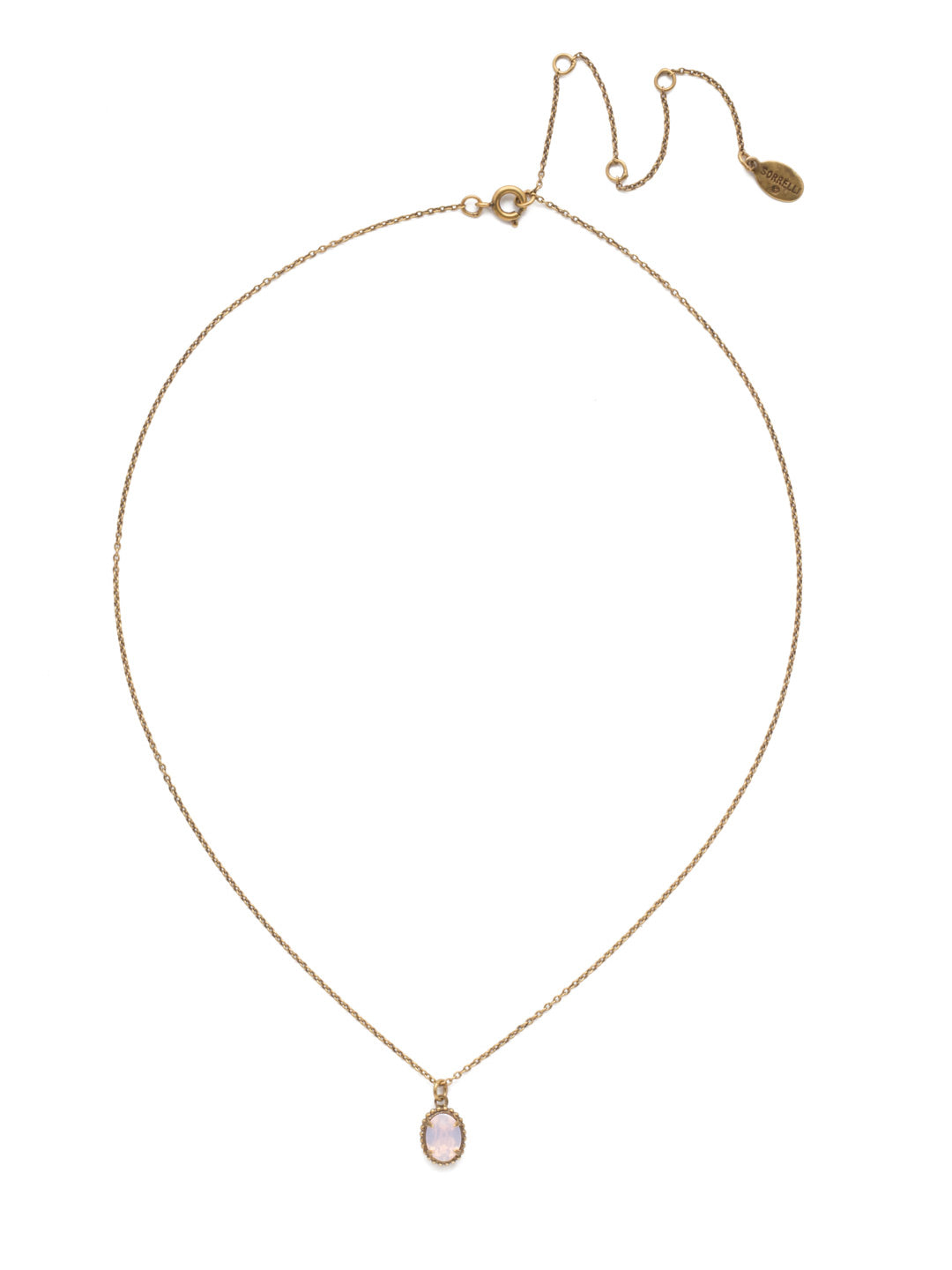 Maisie Pendant Necklace - NEF49AGROW - <p>This is the perfect day-to-night sparkling tiny pendant necklace that has an adjustable chain to fit your neckline. From Sorrelli's Rose Water collection in our Antique Gold-tone finish.</p>