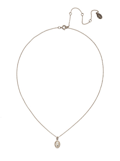 Maisie Pendant Necklace - NEF49ASCRY - <p>This is the perfect day-to-night sparkling tiny pendant necklace that has an adjustable chain to fit your neckline. From Sorrelli's Crystal collection in our Antique Silver-tone finish.</p>