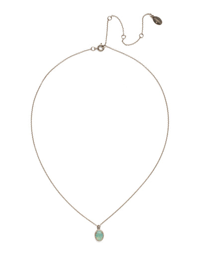 Maisie Pendant Necklace - NEF49ASPAC - This is the perfect day-to-night sparkling tiny pendant necklace that has an adjustable chain to fit your neckline. From Sorrelli's Pacific Opal collection in our Antique Silver-tone finish.