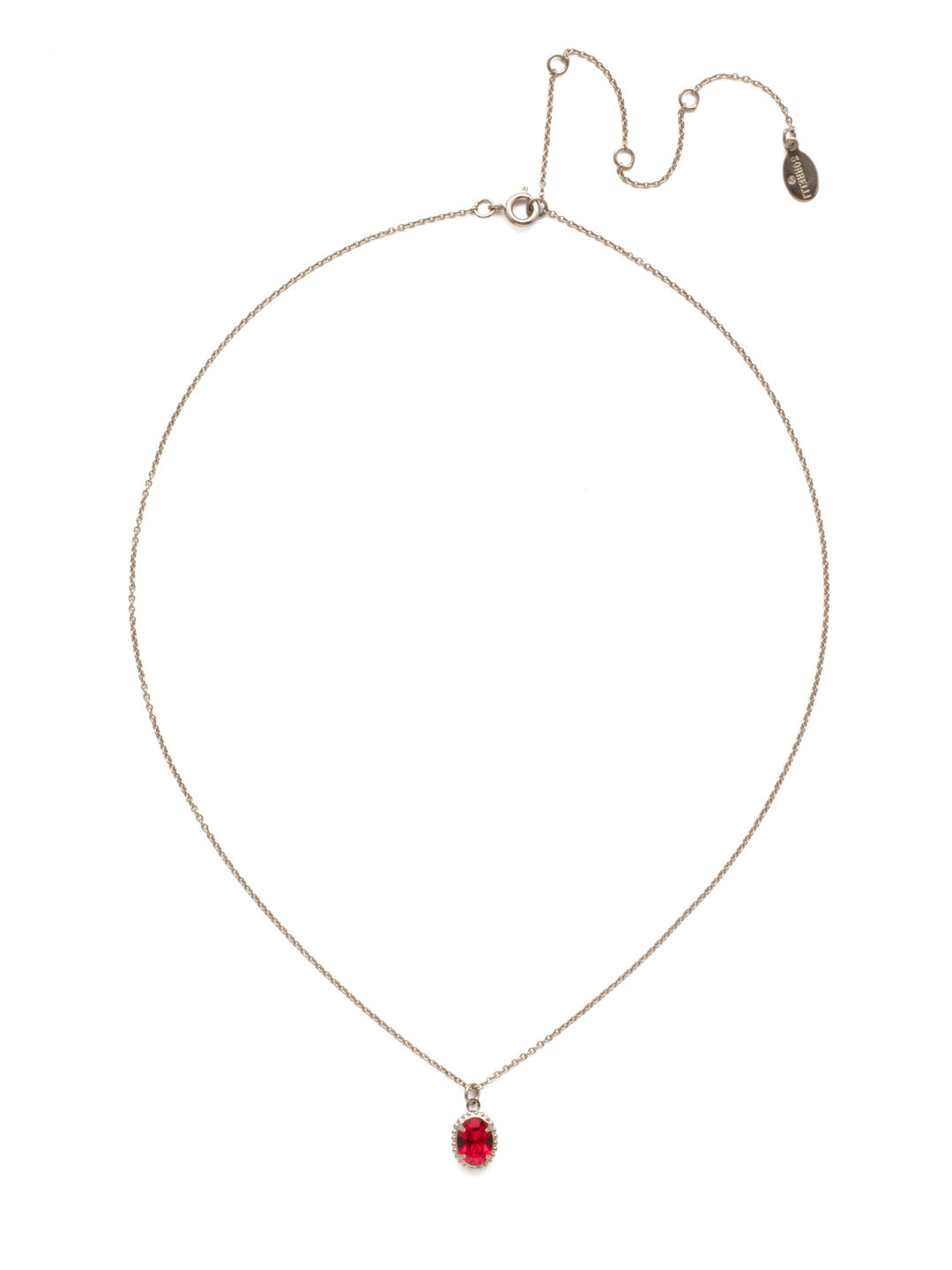 Maisie Pendant Necklace - NEF49ASSI - <p>This is the perfect day-to-night sparkling tiny pendant necklace that has an adjustable chain to fit your neckline. From Sorrelli's Siam collection in our Antique Silver-tone finish.</p>