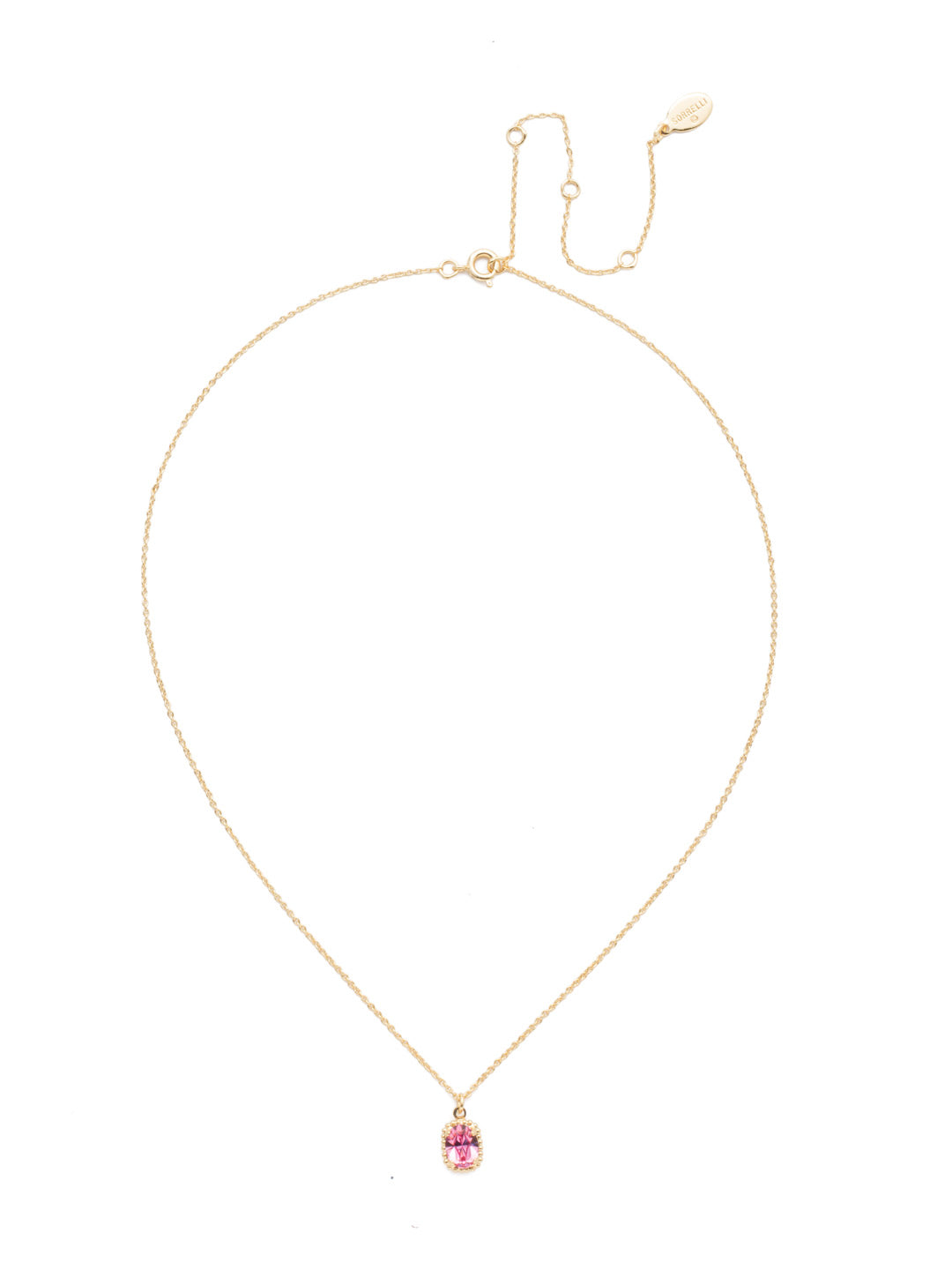 Maisie Pendant Necklace - NEF49BGBGA - This is the perfect day-to-night sparkling tiny pendant necklace that has an adjustable chain to fit your neckline. From Sorrelli's Begonia collection in our Bright Gold-tone finish.
