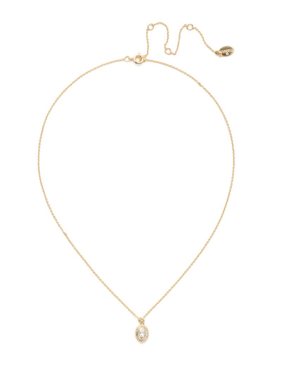 Maisie Pendant Necklace - NEF49BGCRY - <p>This is the perfect day-to-night sparkling tiny pendant necklace that has an adjustable chain to fit your neckline. From Sorrelli's Crystal collection in our Bright Gold-tone finish.</p>
