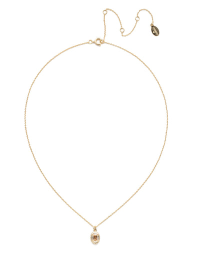 Maisie Pendant Necklace - NEF49BGDCH - <p>This is the perfect day-to-night sparkling tiny pendant necklace that has an adjustable chain to fit your neckline. From Sorrelli's Dark Champagne collection in our Bright Gold-tone finish.</p>