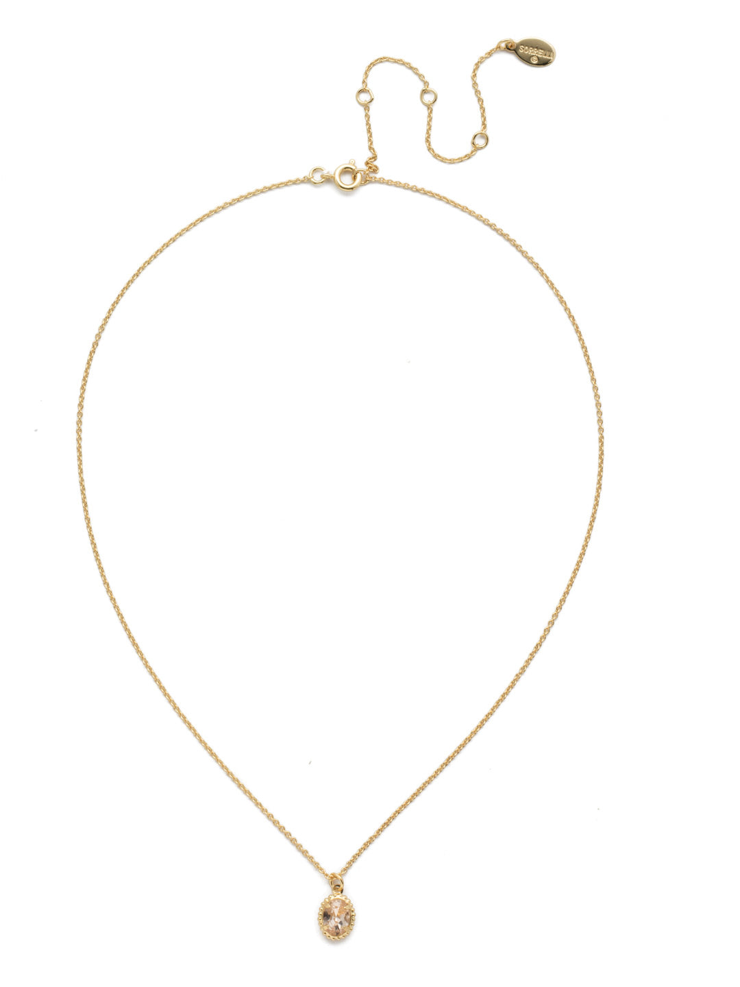 Maisie Pendant Necklace - NEF49BGSIL - <p>This is the perfect day-to-night sparkling tiny pendant necklace that has an adjustable chain to fit your neckline. From Sorrelli's Silk collection in our Bright Gold-tone finish.</p>