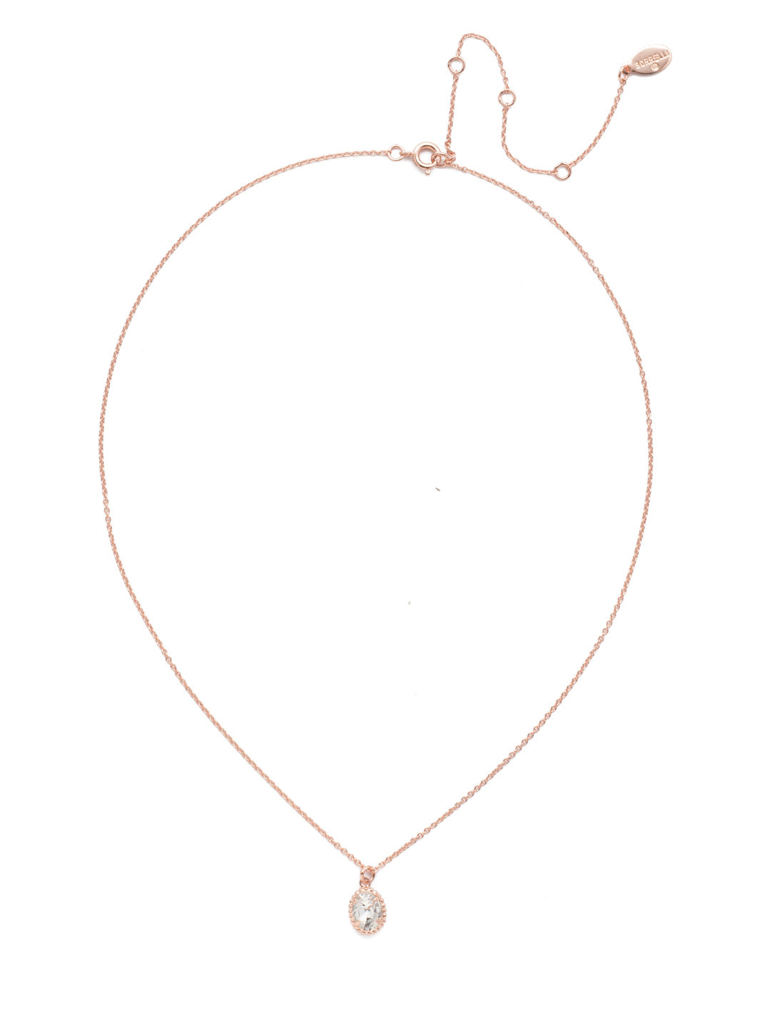 Maisie Pendant Necklace - NEF49RGCRY - <p>This is the perfect day-to-night sparkling tiny pendant necklace that has an adjustable chain to fit your neckline. From Sorrelli's Crystal collection in our Rose Gold-tone finish.</p>