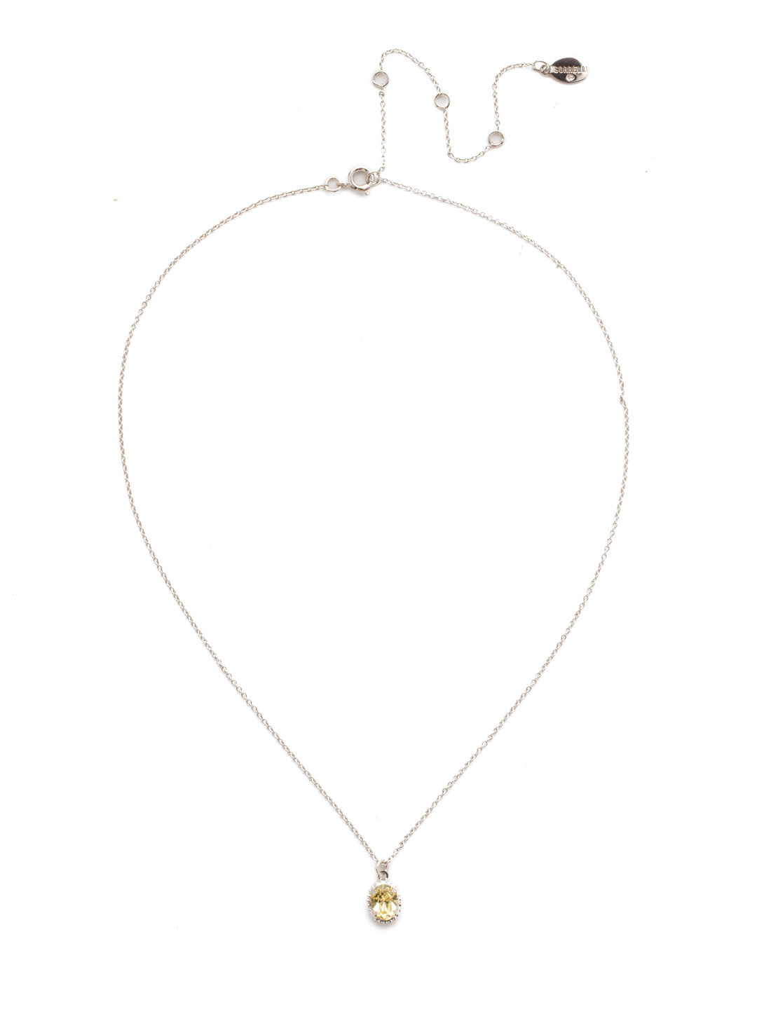Maisie Pendant Necklace - NEF49RHTHT - <p>This is the perfect day-to-night sparkling tiny pendant necklace that has an adjustable chain to fit your neckline. From Sorrelli's Tahitian Treat collection in our Palladium Silver-tone finish.</p>