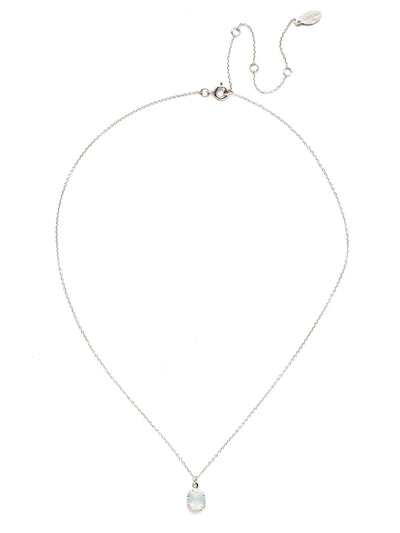 Maisie Pendant Necklace - NEF49RHWO - <p>This is the perfect day-to-night sparkling tiny pendant necklace that has an adjustable chain to fit your neckline. From Sorrelli's White Opal collection in our Palladium Silver-tone finish.</p>