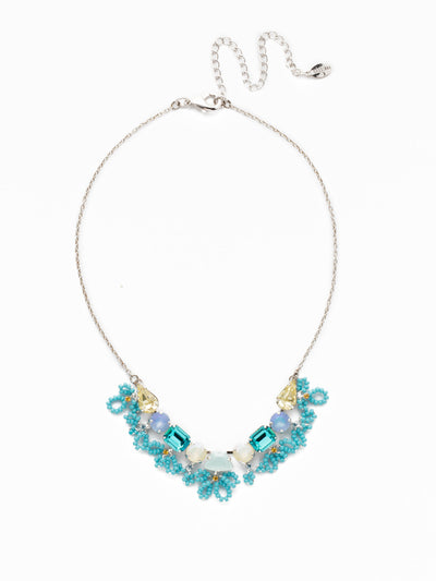 Nereida Classic Necklace - NEH13RHTHT - <p>Sparkling crystals in a multitude of shapes drip with handcrafted beadwork for a stunner with a seascape feel. From Sorrelli's Tahitian Treat collection in our Palladium Silver-tone finish.</p>