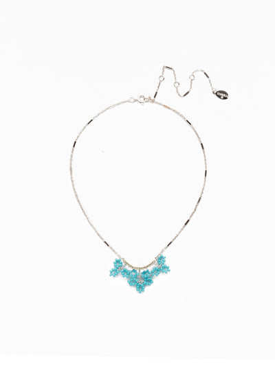 Sefina Pendant Necklace - NEH8RHTHT - <p>Clusters of handcrafted beadwork and delicate crystals on an adjustable strand will make you feel like an Island princess. From Sorrelli's Tahitian Treat collection in our Palladium Silver-tone finish.</p>