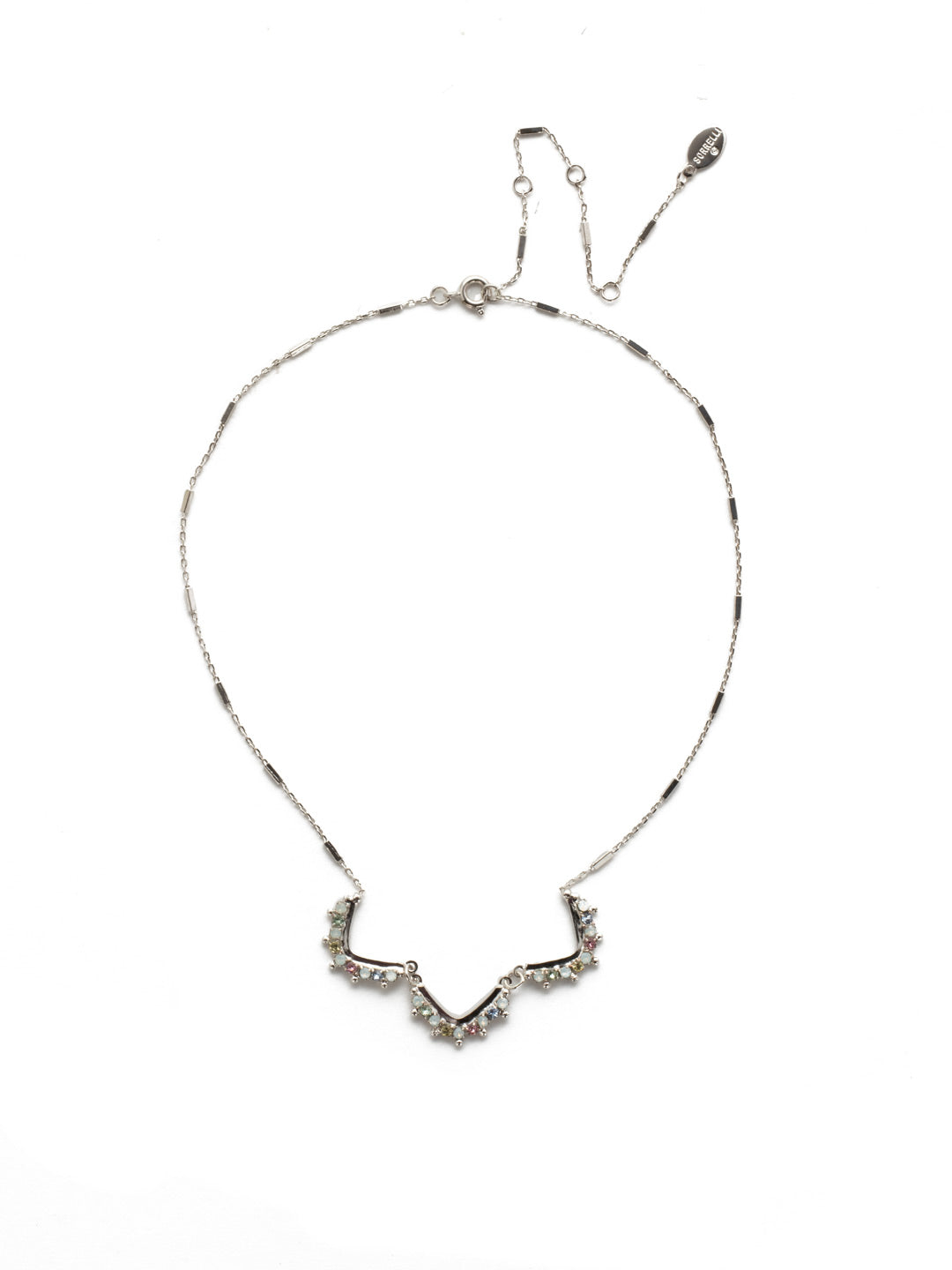 Antoinette Pendant Necklace - NEK12RHSSU - <p>Fasten on this delicate filigree strand with a unique pendant necklace layered in sparkling crystals when you're looking to make a statement. From Sorrelli's Seersucker collection in our Palladium Silver-tone finish.</p>