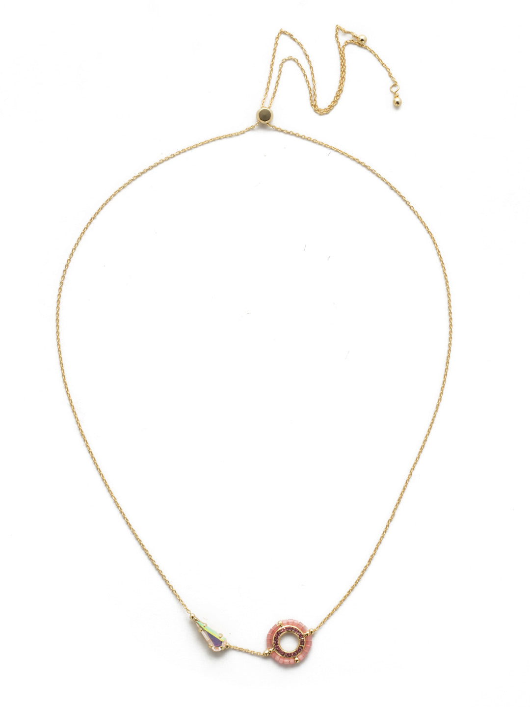 Lyra Pendant Necklace - NEK20BGISS - <p>A delicate airy, architectural gem. Slip on this pendant necklace featuring a navette crystal and delicate beadwork when you're looking for something extra special. From Sorrelli's Island Sun collection in our Bright Gold-tone finish.</p>