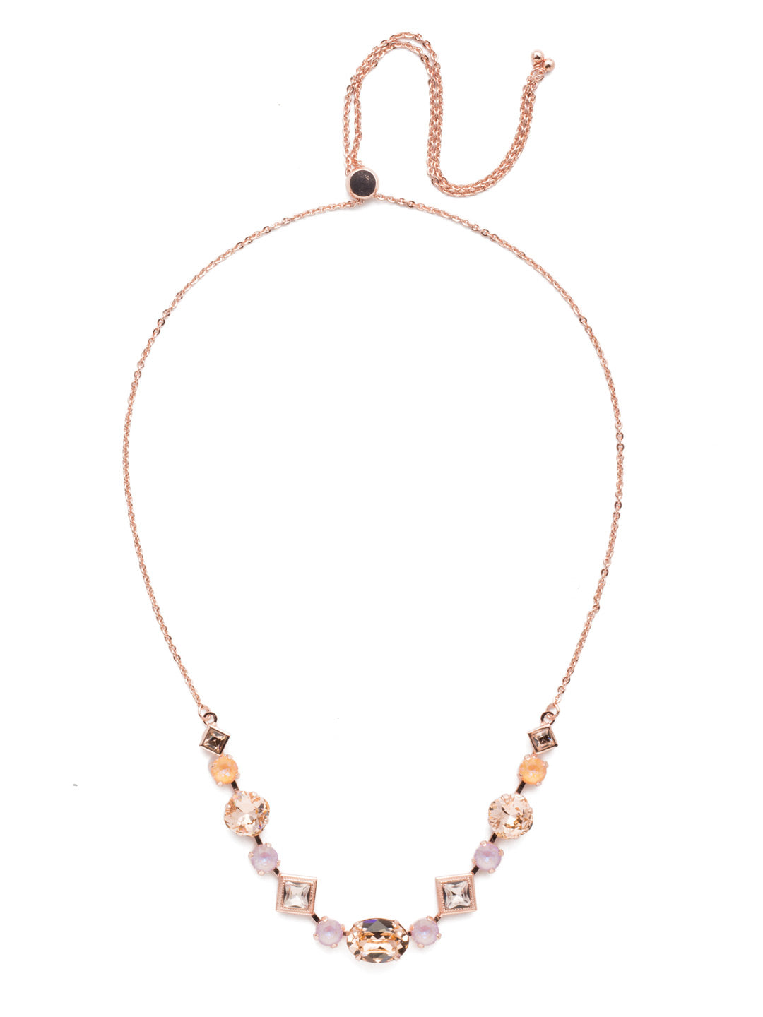 Cordelia Tennis Necklace - NEK29RGLVP - <p>Can't decide on a favorite gem shape? Good news! We've got you covered with this classic necklace perfect for a romantic night out, or for making an ordinary outfit extra special. From Sorrelli's Lavender Peach collection in our Rose Gold-tone finish.</p>