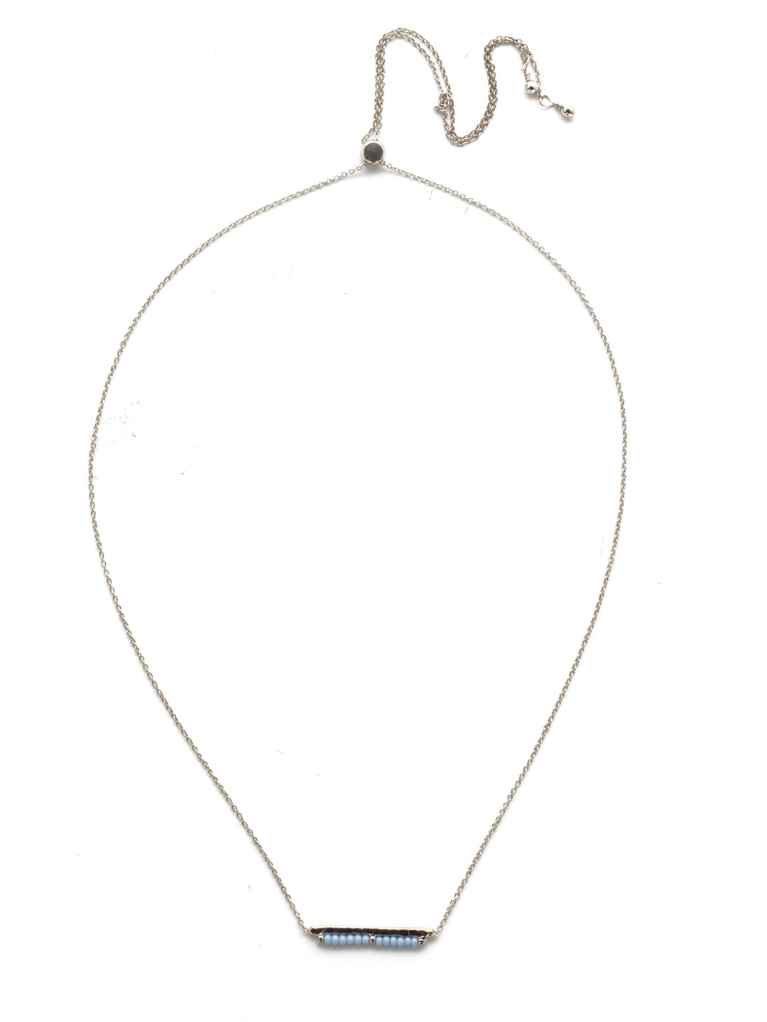 Bliss Pendant Necklace - NEK32RHSSU - <p>A simple statement piece, this pendant necklace features a row of crystal gems can be adjusted to your length of choice. From Sorrelli's Seersucker collection in our Palladium Silver-tone finish.</p>