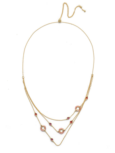 Radiant Rows Layered Necklace - NEK3BGISS - <p>Love layers of fun? This one's for you. Fasten on this pendant piece and you're covered in multiple strands of crystals and beaded accents. From Sorrelli's Island Sun collection in our Bright Gold-tone finish.</p>