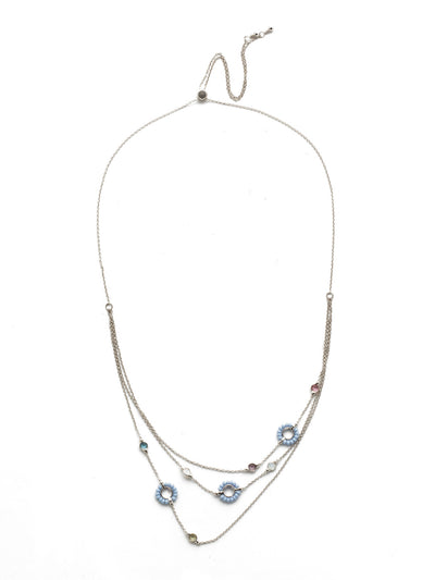 Radiant Rows Layered Necklace - NEK3RHSSU - <p>Love layers of fun? This one's for you. Fasten on this pendant piece and you're covered in multiple strands of crystals and beaded accents. From Sorrelli's Seersucker collection in our Palladium Silver-tone finish.</p>