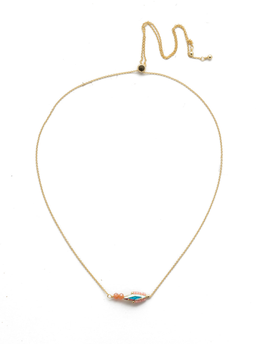 Phyllida Pendant Necklace - NEK4BGISS - <p>Give your outfit an edge with this navette crystal statement pendant necklace with some beadwork thrown in for flirty fun. From Sorrelli's Island Sun collection in our Bright Gold-tone finish.</p>
