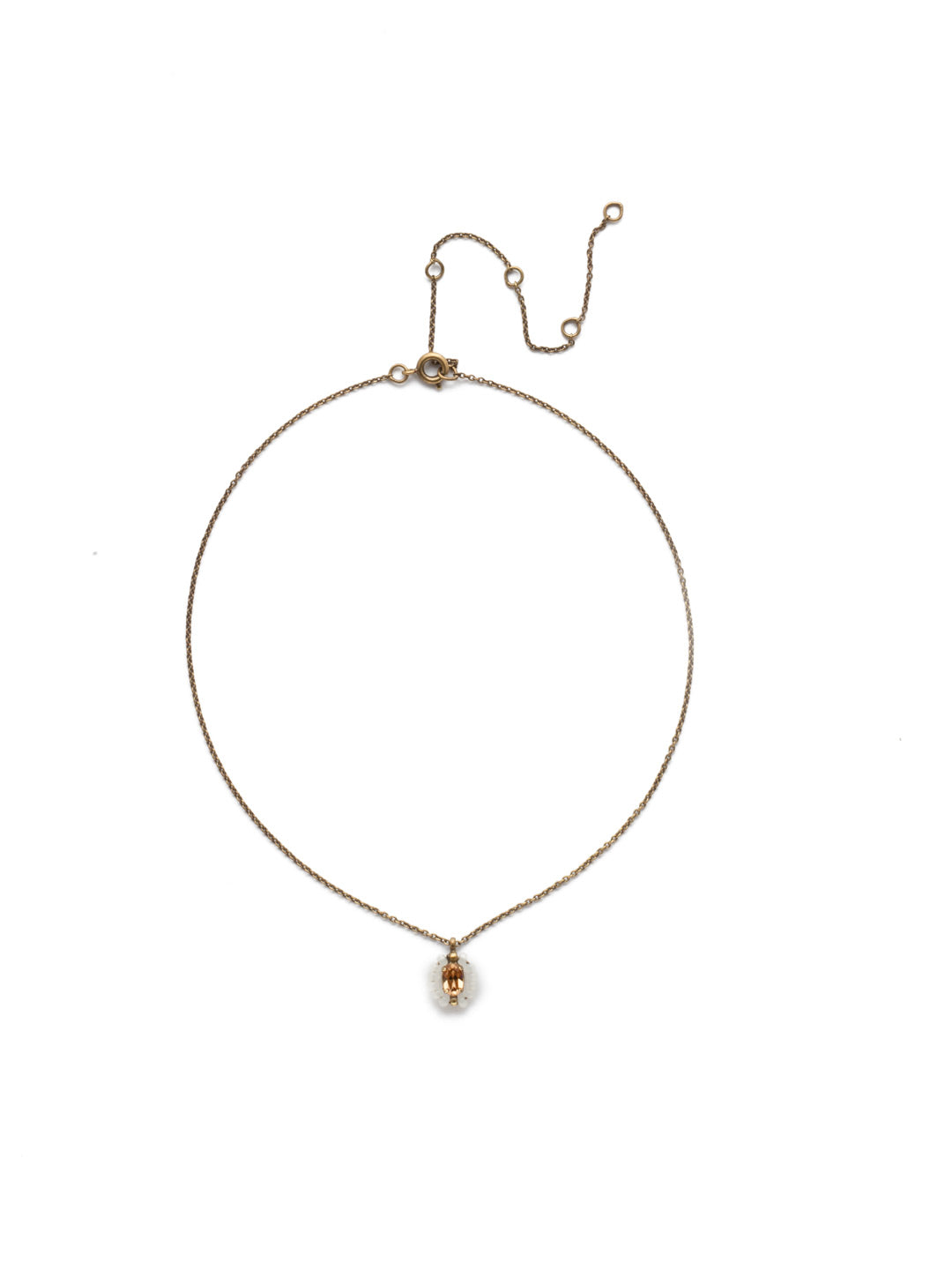 Ember Pendant Necklace - NEK6AGROB - <p>Can't decide between crystal shimmer and beadwork fun? You don't have to with this pendant necklace; it has the best of both worlds! From Sorrelli's Rocky Beach collection in our Antique Gold-tone finish.</p>