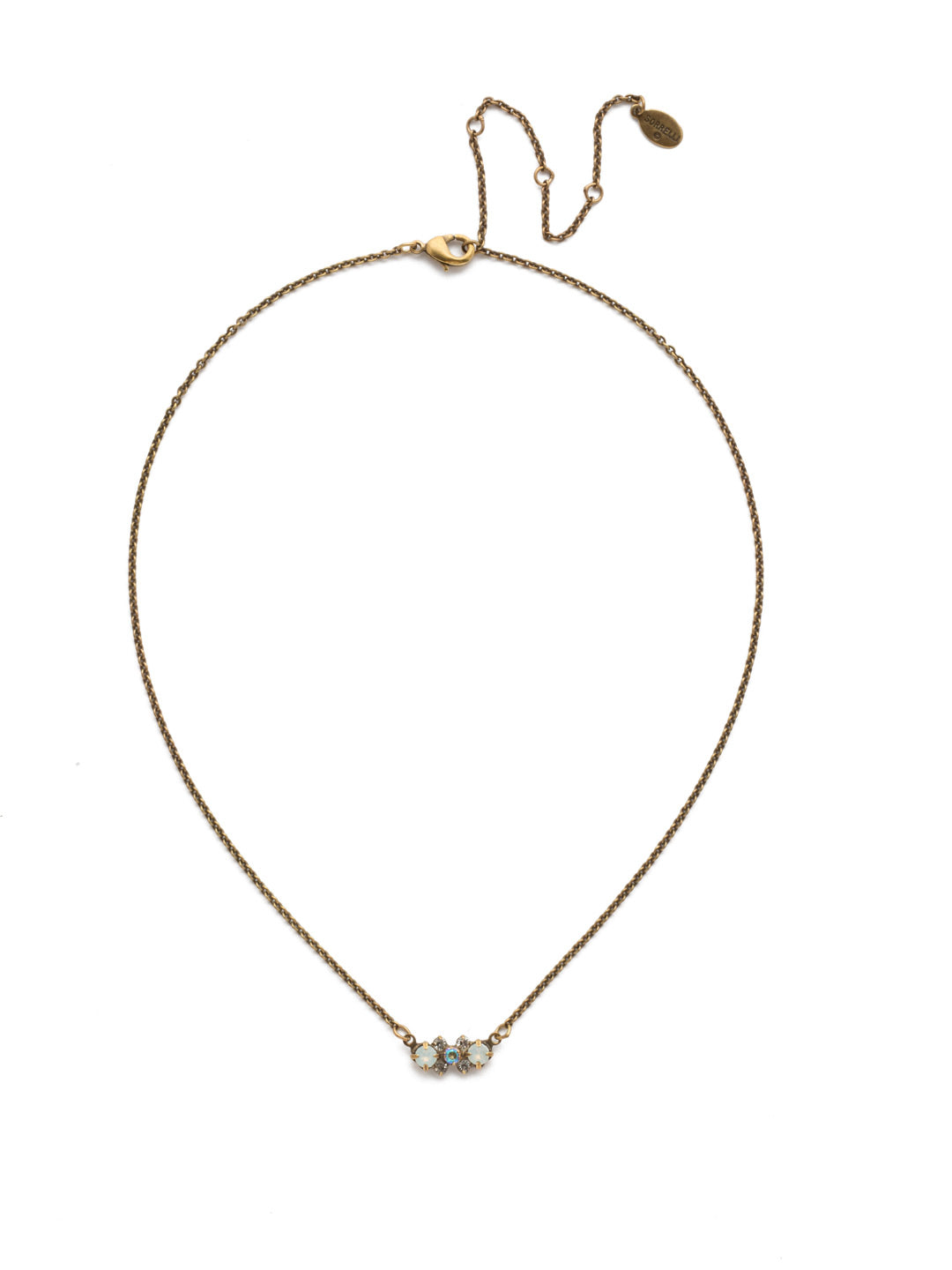 Lush Pendant Necklace - NEK9AGROB - Everyone needs a little sparkle in their life. This perfect pendant does the trick with three center stones accented with just a hint of extra sparkle. From Sorrelli's Rocky Beach collection in our Antique Gold-tone finish.