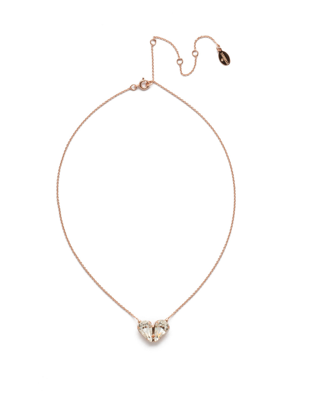 Valentina Pendant Necklace - NEM10RGCRY - <p>Two pear crystals stand front and center in this classic necklace that you can love year-round. From Sorrelli's Crystal collection in our Rose Gold-tone finish.</p>