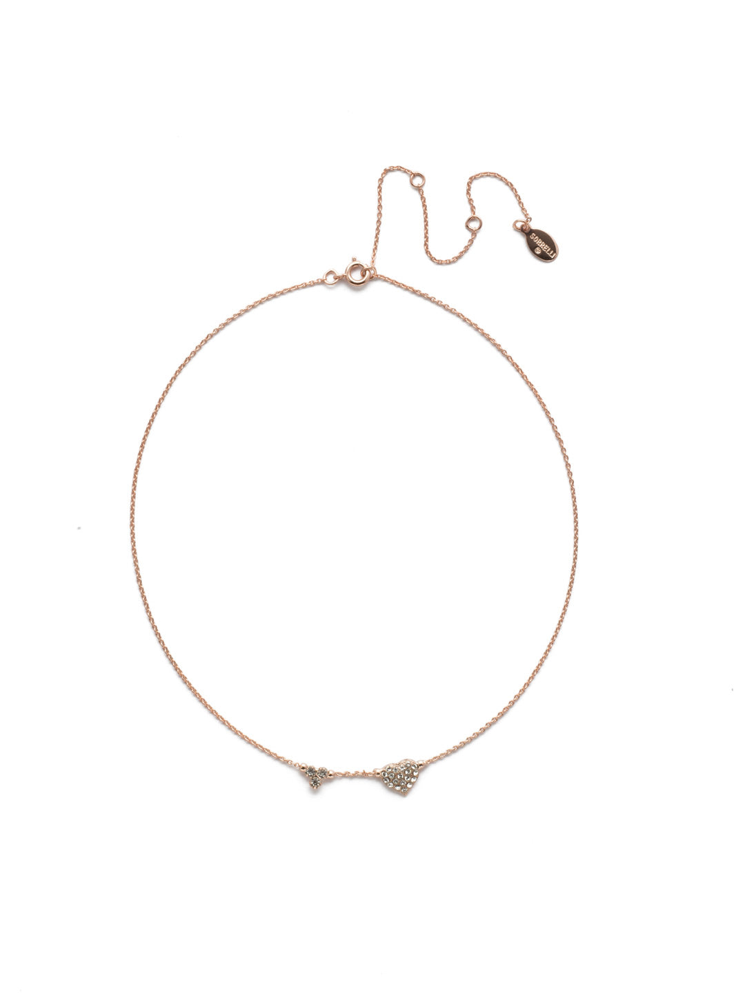 Vevina Choker Necklace - NEM2RGCRY - <p>A delicate heart accented by sparkling gems gives off the perfect amount of shine, making this necklace essential for upping your outfit's ante. From Sorrelli's Crystal collection in our Rose Gold-tone finish.</p>