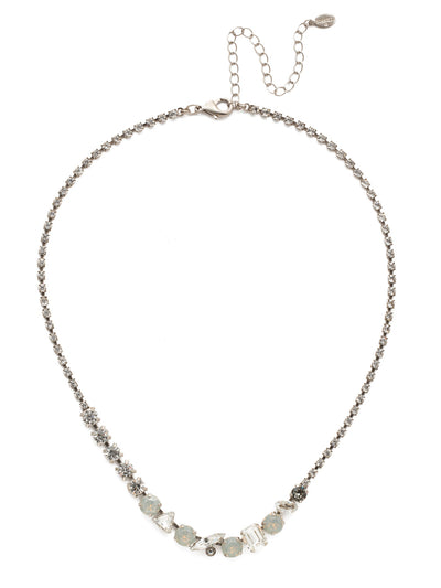 Vivienne Tennis Necklace - NEN16ASSTC - <p>The Vivienna Tennis Necklace showcases classic beauty and sparkle in a variety of crystal shapes that really bring on the bling. From Sorrelli's Storm Clouds collection in our Antique Silver-tone finish.</p>