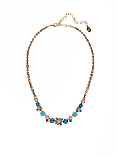 Tinsley Tennis Necklace - NEN17BGSOP - <p>The Tinsley Statement Necklace exudes drama. Every inch is encrusted in sparkling crystals competing to be noticed. Fasten it on when you're looking for some attention. From Sorrelli's South Pacific collection in our Bright Gold-tone finish.</p>