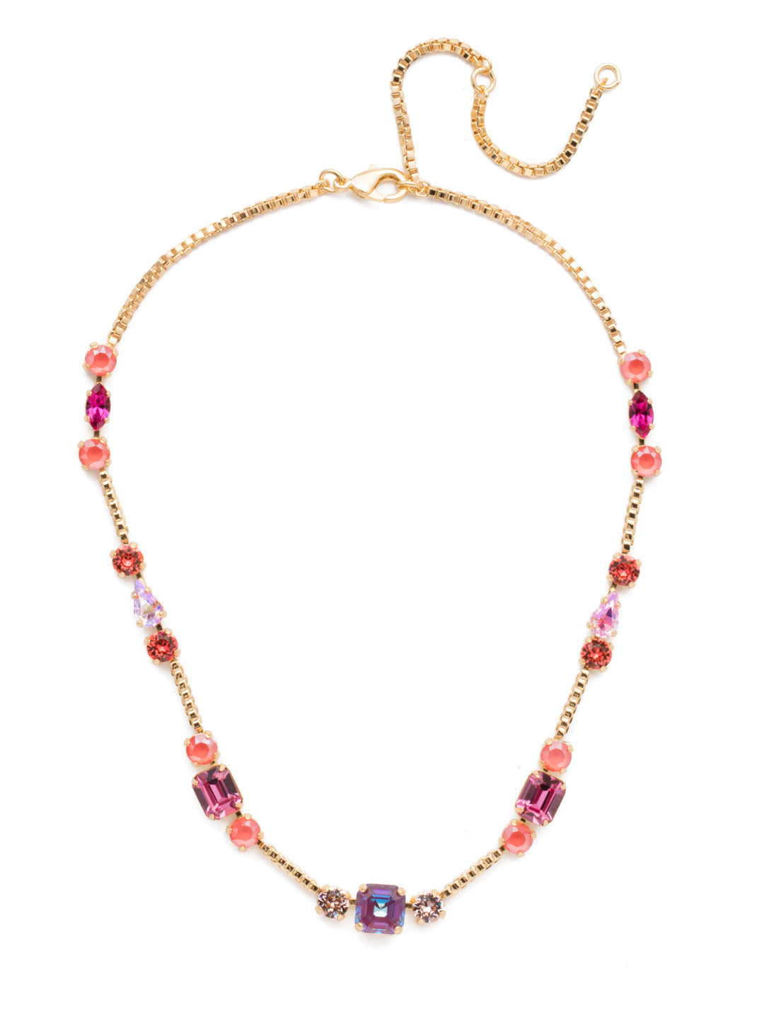 Poppy Tennis Necklace - NEN18BGBGA - <p>The Poppy Tennis Necklace is anything but ordinary. Wear it all when you combine classic, baguette and navette sparklers. It's structured and sophisticated. From Sorrelli's Begonia collection in our Bright Gold-tone finish.</p>