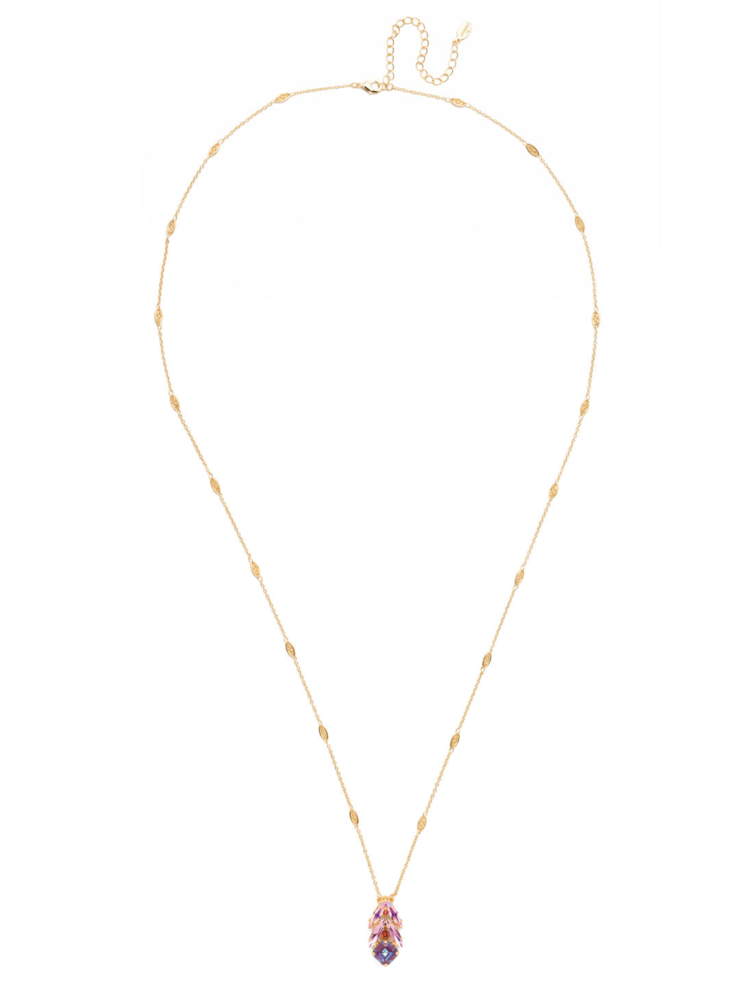 Hannah Pendant Necklace - NEN19BGBGA - <p>The Hannah Pendant Necklace is style and grace. The dripping sparkles of navette crystals around a circular center hang from a delicate metal strand that's a beauty in its own right. From Sorrelli's Begonia collection in our Bright Gold-tone finish.</p>