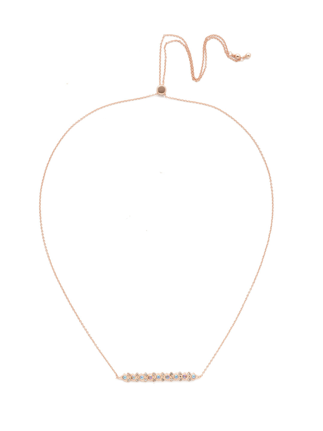 Gia Pendant Necklace - NEN4RGROG - <p>The Gia Pendant Necklace might just be your new favorite. Slide it on and adjust to size. It pairs perfectly with any outfit. Who doesn't love a simply stylish row of sparkling crystals? From Sorrelli's Rose Garden  collection in our Rose Gold-tone finish.</p>