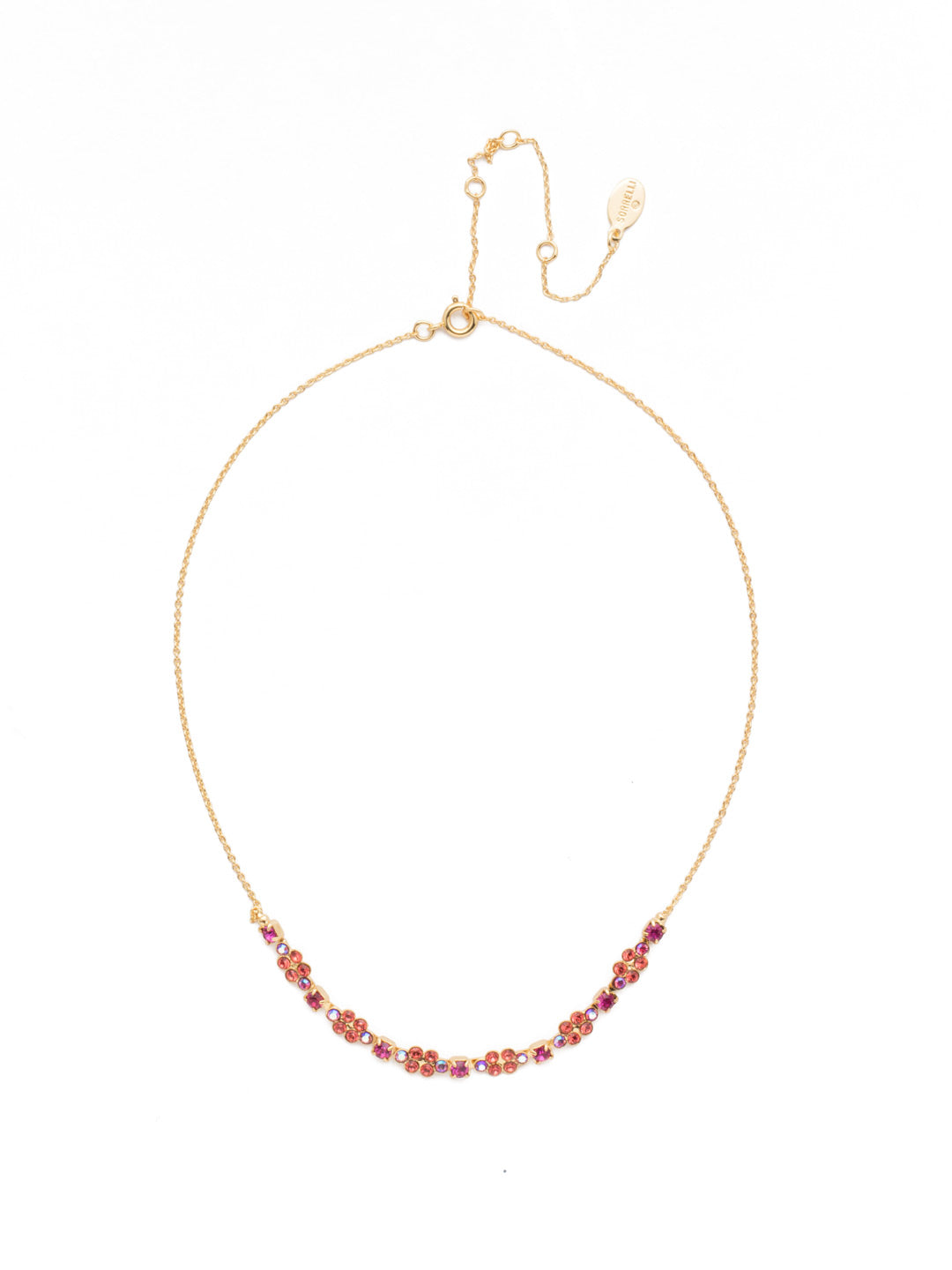 Mavis Tennis Necklace - NEN7BGBGA - <p>The Mavis Tennis Necklace adds a sparkling floral feel to your outfit, and it's always in season. From Sorrelli's Begonia collection in our Bright Gold-tone finish.</p>