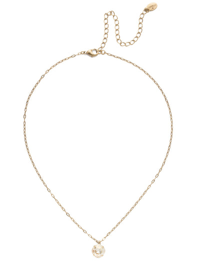 Siren Pendant Necklace - NEP22AGCCH - <p>With a cushion-cut crystal and delicate chain, the Siren Pendant  will add a litle sparkle to your everyday look. From Sorrelli's Crystal Champagne collection in our Antique Gold-tone finish.</p>