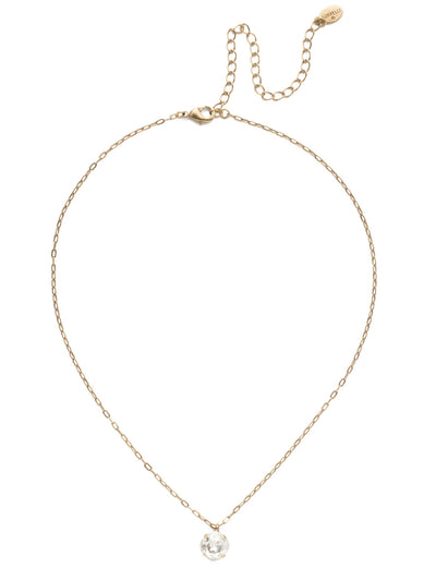 Siren Pendant Necklace - NEP22AGCRY - <p>With a cushion-cut crystal and delicate chain, the Siren Pendant  will add a litle sparkle to your everyday look. From Sorrelli's Crystal collection in our Antique Gold-tone finish.</p>