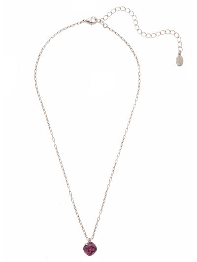 Siren Pendant Necklace - NEP22ASAM - <p>With a cushion-cut crystal and delicate chain, the Siren Pendant  will add a litle sparkle to your everyday look. From Sorrelli's Amethyst collection in our Antique Silver-tone finish.</p>