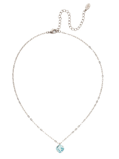Siren Pendant Necklace - NEP22ASAQU - <p>With a cushion-cut crystal and delicate chain, the Siren Pendant  will add a litle sparkle to your everyday look. From Sorrelli's Aquamarine collection in our Antique Silver-tone finish.</p>