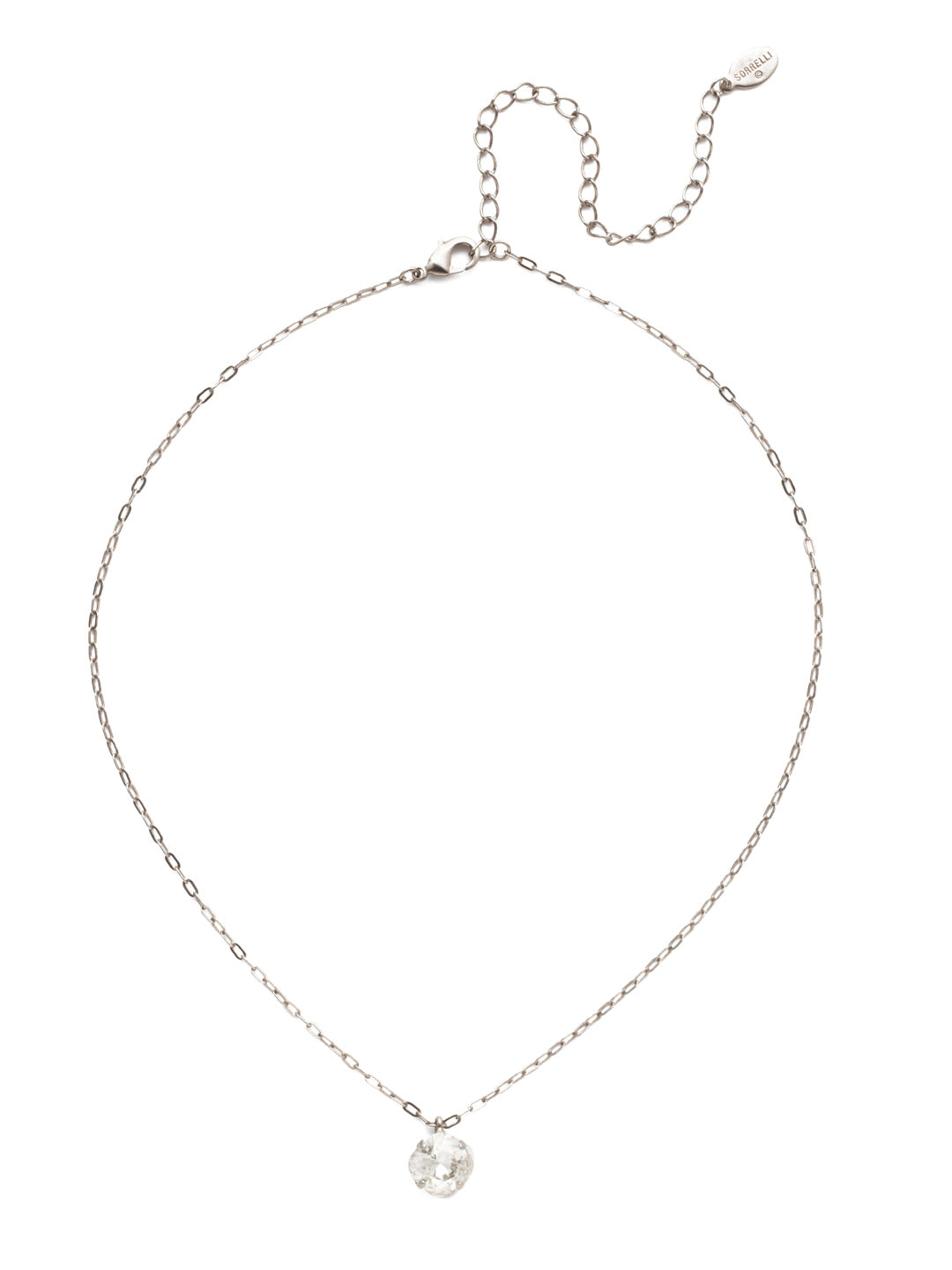 Siren Pendant Necklace - NEP22ASCRY - <p>With a cushion-cut crystal and delicate chain, the Siren Pendant  will add a litle sparkle to your everyday look. From Sorrelli's Crystal collection in our Antique Silver-tone finish.</p>