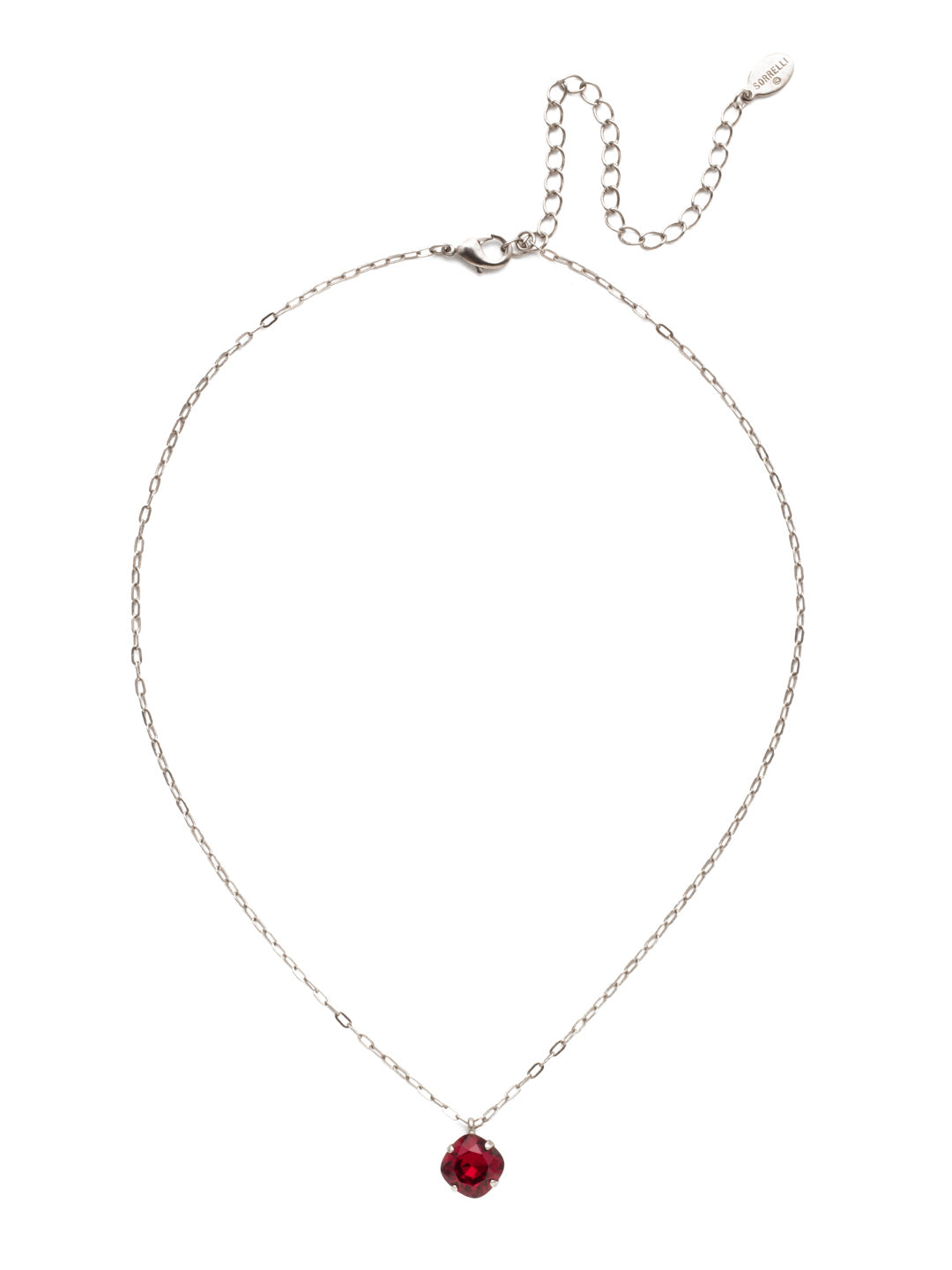 Siren Pendant Necklace - NEP22ASSI - <p>With a cushion-cut crystal and delicate chain, the Siren Pendant  will add a litle sparkle to your everyday look. From Sorrelli's Siam collection in our Antique Silver-tone finish.</p>