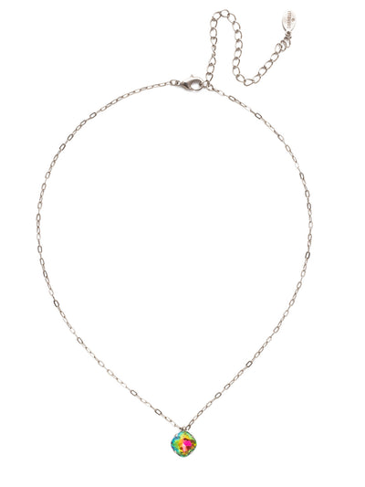 Siren Pendant Necklace - NEP22ASVO - With a cushion-cut crystal and delicate chain, the Siren Pendant  will add a litle sparkle to your everyday look. From Sorrelli's Volcano collection in our Antique Silver-tone finish.