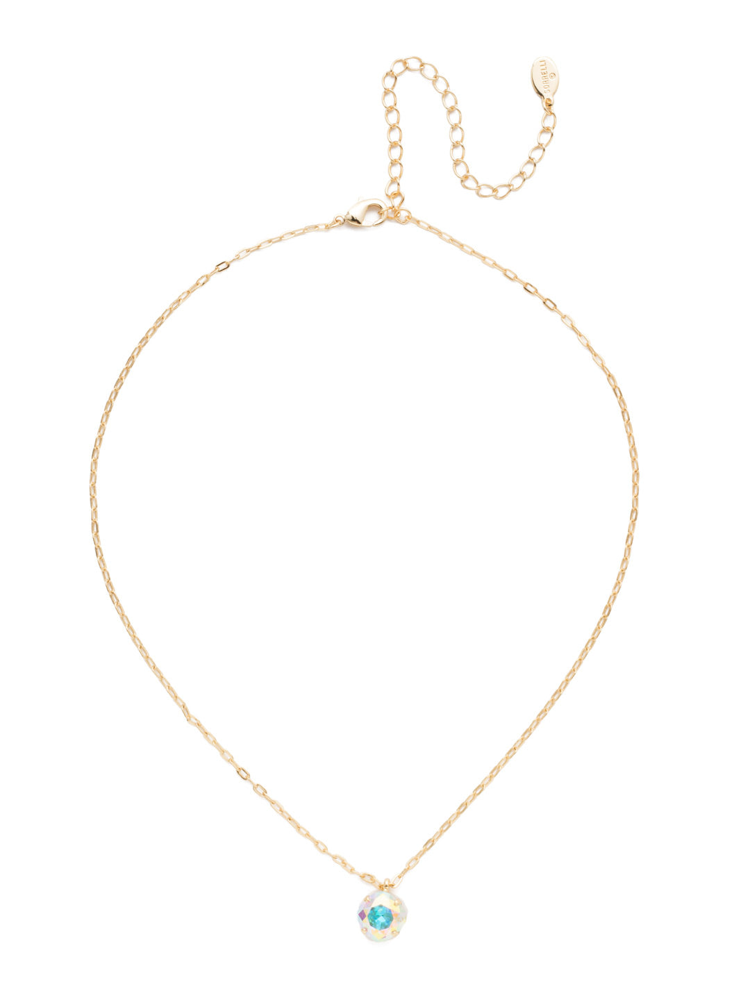 Siren Pendant Necklace - NEP22BGCAB - <p>With a cushion-cut crystal and delicate chain, the Siren Pendant  will add a litle sparkle to your everyday look. From Sorrelli's Crystal Aurora Borealis collection in our Bright Gold-tone finish.</p>